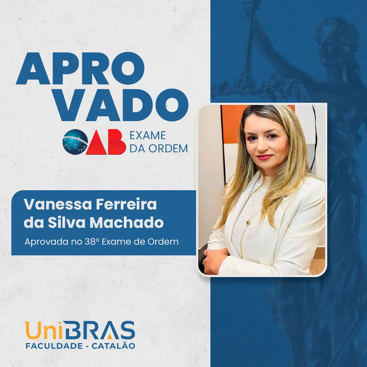 Vanessa Ferreira da Silva Machado um exemplo de excelência na Faculdade UniBRAS Catalão.opti
